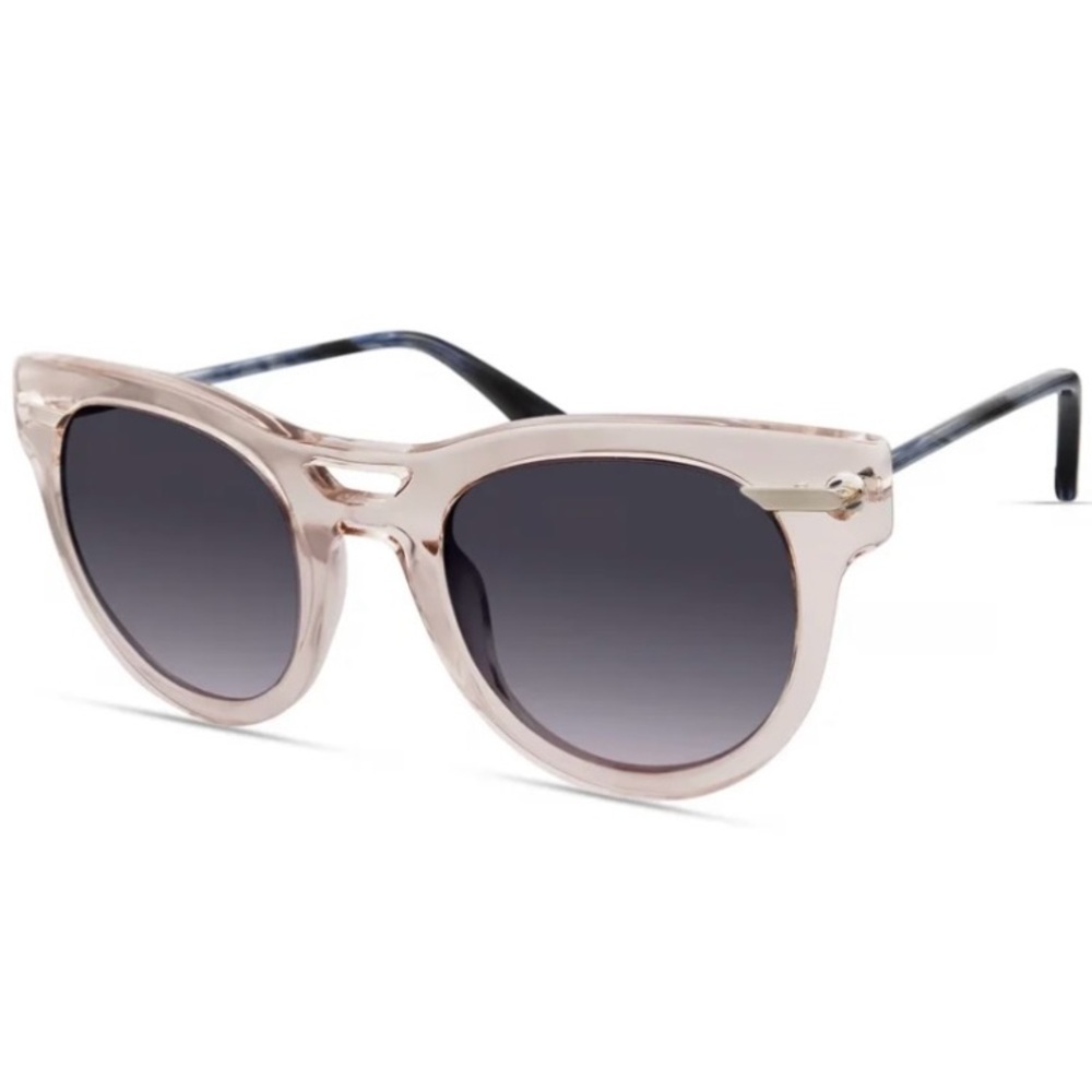 Derek Lam Sunglasses Semi Cat Eye Nude Crystal Comes with Box Case and Pouch